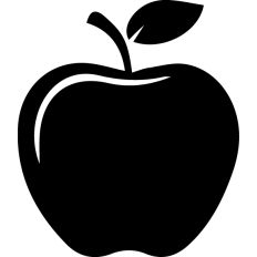 Simple apple silhouette