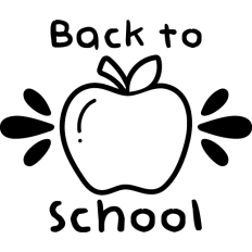 back to school apple outline
