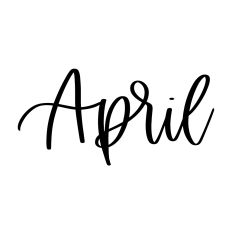 April - Calendar Label
