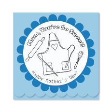 Color Your Own Card! | Apron for Mother's Day | Mom, You're So Sweet!