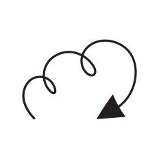 Doodle line arrow