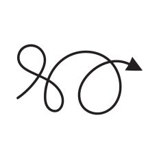 Doodle line arrow