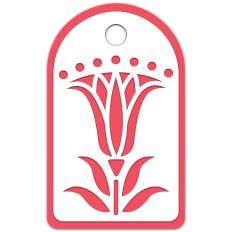 Art Deco Lotus Flower Gift Tag