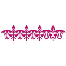 Art Deco Lotus Flower Border