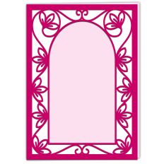 Art Nouveau Floral Arch Frame Aperture Card