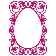 Art Nouveau Floral Easter Egg Border Frame