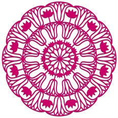 Art Deco Lotus Flower Lace Mandala