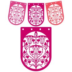 Art Nouveau Lotus Flowers Party Bunting Garland