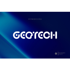 GEOTECH futuristic font