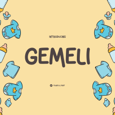 Gemeli - sticky playful font