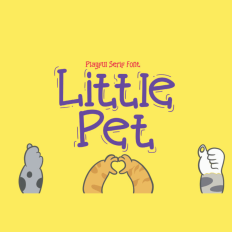 Little Pet cute font for pet shop animal care