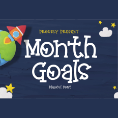 Monthly Goals A Playful Font