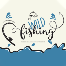 Wild fishing font duo