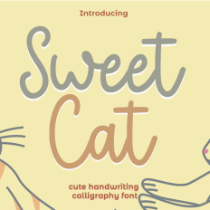 Sweet cat font