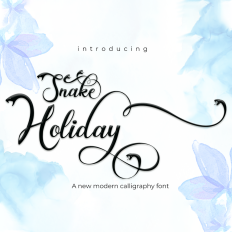 Snake holiday font