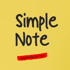 Simple note font