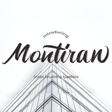Montiran brush font