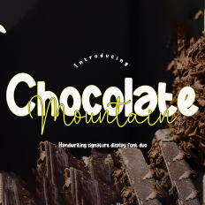 Chocolate mountain font duo
