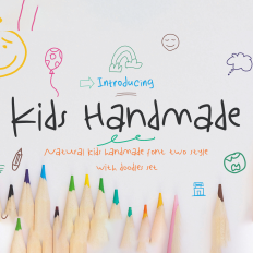 Kids handmade font