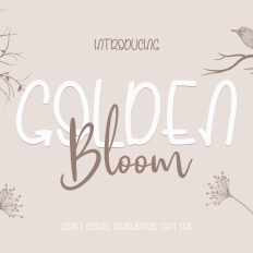 Golden Bloom font duo