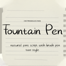 Fountain pen natural font