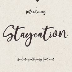 Staycation font script