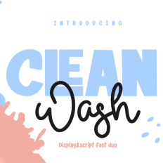 Clean wash font duo