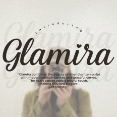 Glamira script font