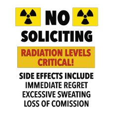 No Soliciting Radiation Levels 2