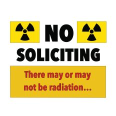 No Soliciting Radiation Levels 3