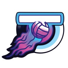 Fire Volleyball Name Tag