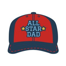 All Star Dad SVG – Baseball Cap Father’s Day Cut File for Silhouette Studio