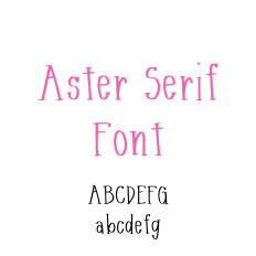 Aster Serif Font, Tall Font, Handwritten Font