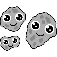 Cute Smiling Asteroids
