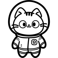 cute astronaut cat