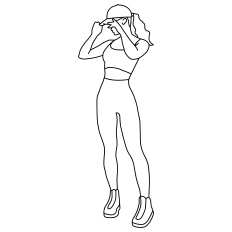 Gym Girl Outline