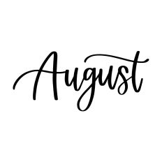August - Calendar Label