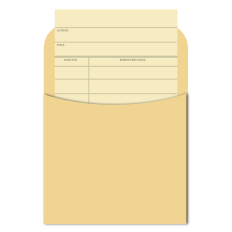 Library Checkout Card & Sleeve