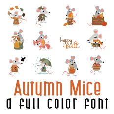 Autum Mice Full Color Font