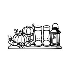 Fall Porch Decor with Pumpkins and Lantern