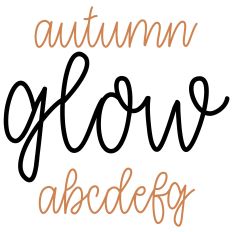 Autumn glow handwritten script font