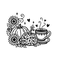 Autumn Pumpkins and Coffee