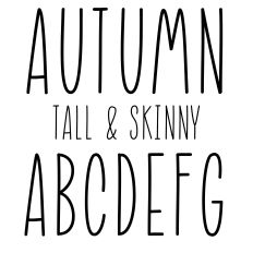 Autumn tall and skinny handwritten font