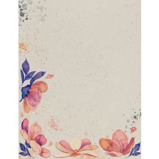 Watercolor Flowers Cover Card 