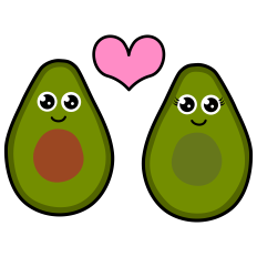 Cute Avocado Couple