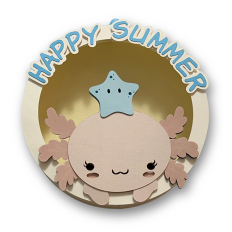 Door Hanger – Birth Bow – Light Box - Axolotl