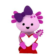 Axolotl Slice Valentine Card