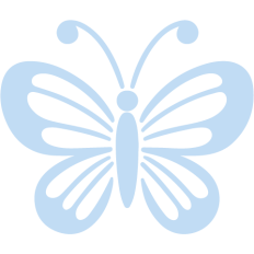 azure spring butterfly lineart