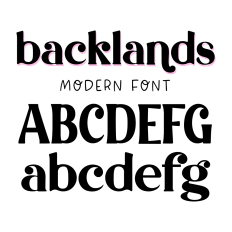 BFC Backlands Modern Sans Serif Fancy Trendy Font