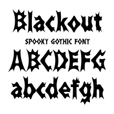 Blackout Spooky Blackletter Decorative Font